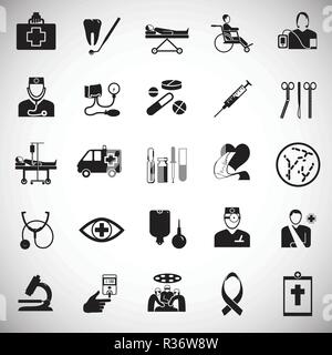 Medicine icon set on white background background icons Stock Vector
