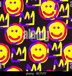 Vector seamless patterns. Trendy endless unique wallpaper Stock Vector