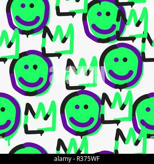 Vector seamless patterns. Trendy endless unique wallpaper Stock Vector