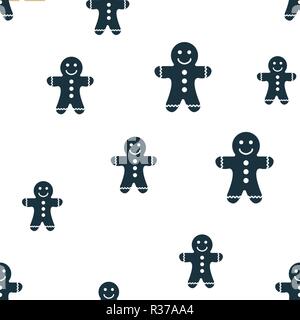 Gingerbread man pattern background cover creative design. 100 percent seamless. Wallpaper, web design, textile, printing usage Stock Vector