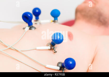 patient with ecg in medical practice Stock Photo