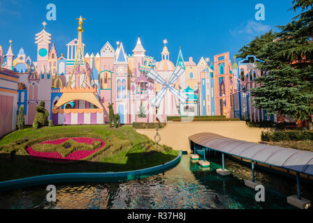 Disney Land Paris, France, November 2018: Small World a boat ride attraction. Stock Photo