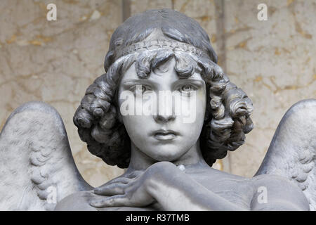 Monteverde Angel, 1882, Tomb Oneto, Monumental Cemetery Staglieno, Genoa, Liguria, Italy Stock Photo