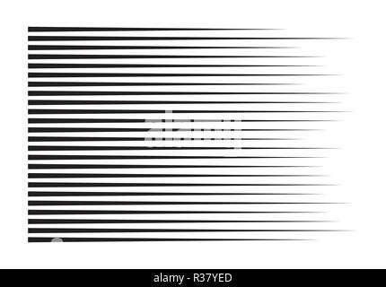 Perspective speed motion lines. wavy horizontal comic manga style abstract background Stock Vector