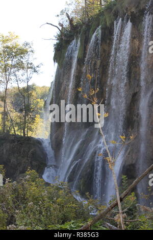 waterfall at Plitvice lakes national park croatia Stock Photo