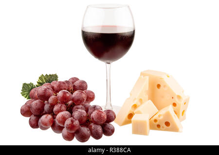 wine with grapes and cheese