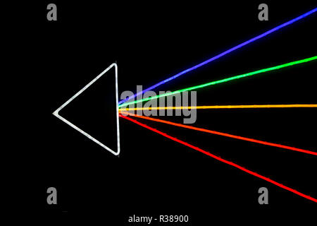 Colorful arrow, LED light effect Stock Photo - Alamy