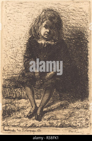 Little Arthur. Dated: c. 1857/1858. Dimensions: plate: 8.41 x 5.08 cm (3 5/16 x 2 in.)  sheet: 15.88 x 12.07 cm (6 1/4 x 4 3/4 in.). Medium: etching. Museum: National Gallery of Art, Washington DC. Author: WHISTLER, JAMES ABBOTT MCNEILL. Stock Photo