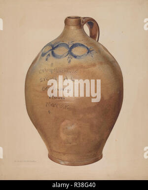 Jug. Dated: c. 1938. Dimensions: overall: 37.9 x 45.8 cm (14 15/16 x 18 1/16 in.)  Original IAD Object: 16' High. Medium: watercolor, graphite, and colored pencil on paper. Museum: National Gallery of Art, Washington DC. Author: George Loughridge. Stock Photo