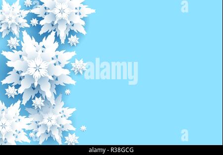 Snowy winter sky Stock Vector