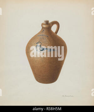 Jug. Dated: c. 1938. Dimensions: overall: 31 x 27.5 cm (12 3/16 x 10 13/16 in.)  Original IAD Object: 13' High. Medium: watercolor and graphite on paper. Museum: National Gallery of Art, Washington DC. Author: Nicholas Amantea. Stock Photo