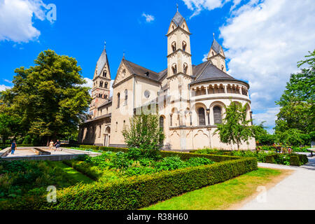 Basilica of St. Castor or Kastorkirche is the oldest church in Koblenz, Germany Stock Photo