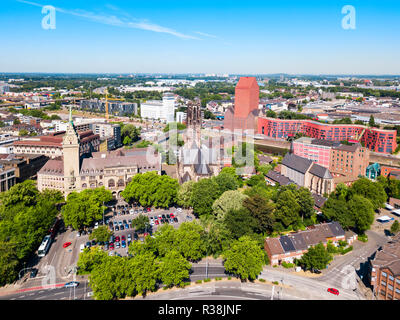 Duisburg city aerial panoramic view in Germany Stock Photo