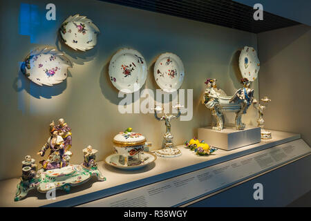 Meissen Porcelain around 1745, National Museum, Munich, Upper Bavaria, Bavaria, Germany Stock Photo