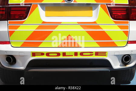 detail shot of a patrol car to the police in london Stock Photo