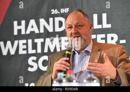 Munich, Deutschland. 21st Nov, 2018. Andreas Michelmann, President German Handball Federation, single image, single motif, portrait, portrait, portraits. Press conference '50 days to the Handball World Cup 2019' on 21.11.2018 in Munich. | usage worldwide Credit: dpa/Alamy Live News Stock Photo