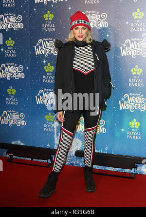 London, Greater Lodnon, UK. 21st Nov, 2018. Ashley James at the Hyde Park Winter Wonderland VIP launch.British celebrities gather at Hyde Park for the VIP Launch of Hyde Park Winter Wonderland 2018. Credit: Keith Mayhew/SOPA Images/ZUMA Wire/Alamy Live News Stock Photo