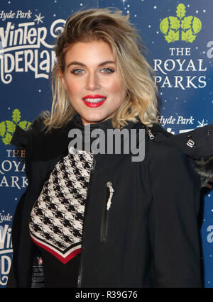 London, Greater Lodnon, UK. 21st Nov, 2018. Ashley James at the Hyde Park Winter Wonderland VIP launch.British celebrities gather at Hyde Park for the VIP Launch of Hyde Park Winter Wonderland 2018. Credit: Keith Mayhew/SOPA Images/ZUMA Wire/Alamy Live News Stock Photo