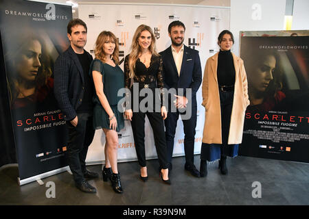 Rome, Italy. 22 nov. 2018. Cinema Aquila - Preview film Scarlett The cast  Credit: Giuseppe Andidero/Alamy Live News Stock Photo