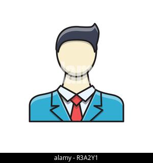 Businessman Filled Related Vector Icon Stock Vector