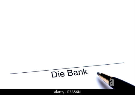 signature of the bank Stock Photo