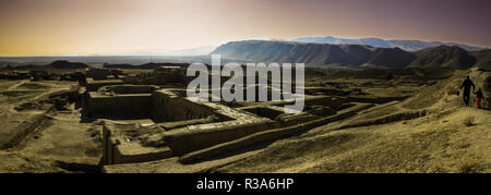 Ruins of ancient Parthian (Iran) capital Nisa, village Bagir, Turkmenistan Stock Photo