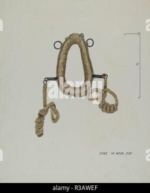 Collar For Burro. Dated: c. 1936. Dimensions: overall: 35.6 x 29.2 cm (14 x 11 1/2 in.). Medium: watercolor, pen and ink, and graphite on paper. Museum: National Gallery of Art, Washington DC. Author: Roberta Elvis. Stock Photo