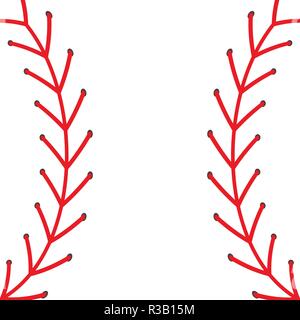 Abstract colorful vector baseball background with stitches. Stock Vector