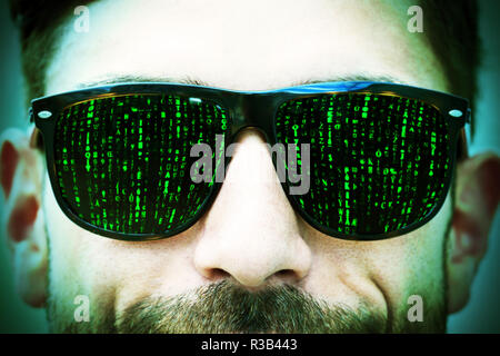 matrix eyes Stock Photo
