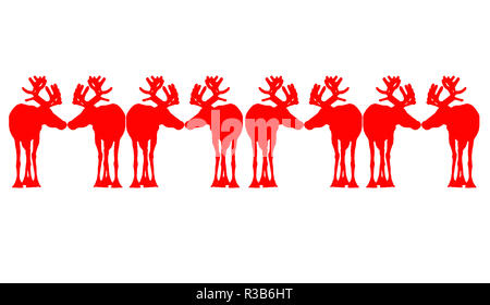reindeer couple rouge Stock Photo