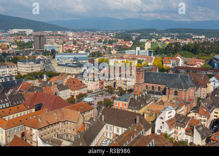 Overview, Old Town, Belfort, Franche-Comte, France Stock Photo