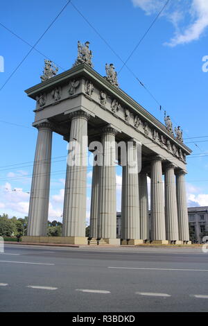 St. Petersburg, Russia, August 17, 2016 The Triumphal Arch Stock Photo