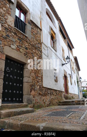 house facades in tossa de mar,costa brava,spain Stock Photo