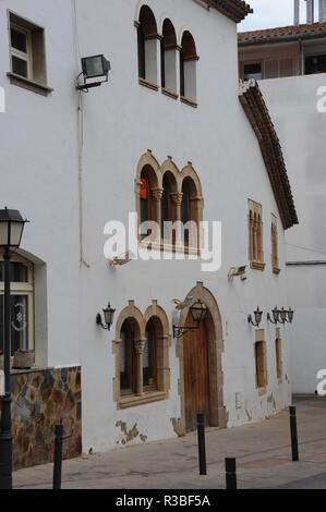 house facades in tossa de mar,costa brava,spain Stock Photo