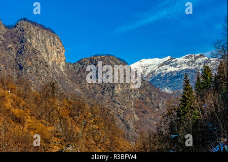 Italia-Piemonte-Valsesia Rassa Parete Calva Stock Photo