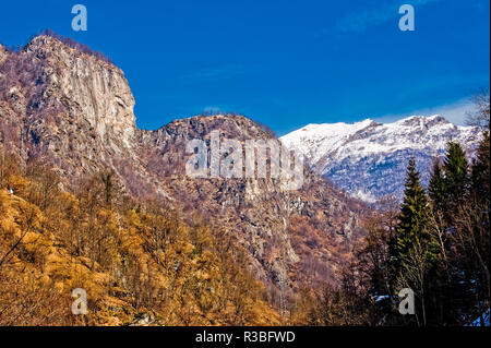 Italia-Piemonte-Valsesia Rassa Parete Calva Stock Photo