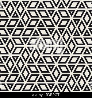 Vector seamless pattern. Modern stylish abstract texture. Repeating geometric triangle rhombus tiles Stock Vector