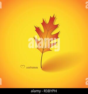 beautiful orange autumn leaf vector illustration EPS10 Stock Vector