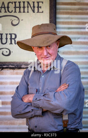 Portrait of senior Australian,Tailem Bend, South Australia, Australia Stock Photo