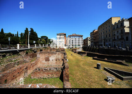 Ludus Magnus ruins in Rome. Stock Photo