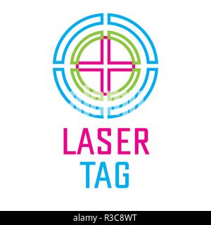 vector logo for laser tag and airsoft Stock Vector