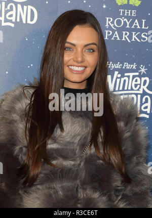 Reality show star Kendall Rae Knight at the Hyde Park Winter Wonderland