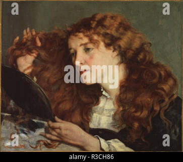 Jo, den vackra irländskan Jo, the Beautiful Irish Girl. Date/Period: 1866. Painting. Oil on canvas. Height: 540 mm (21.25 in); Width: 650 mm (25.59 in). Author: GUSTAVE COURBET. Stock Photo