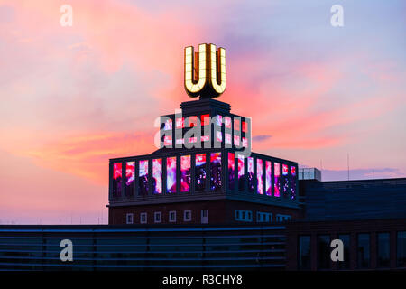 DORTMUND, GERMANY - JULY 04, 2018: U-Tower or Dortmunder U was brewery building, now center of arts and creativity Museum Ostwall in Dortmund, Germany Stock Photo