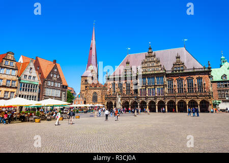 BREMEN, GERMANY - JULY 06, 2018: Bremen City Hall or Rathaus in the old town of Bremen, Germany Stock Photo