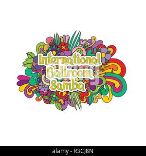International ballroom samba. Background with abstract bright colors ...