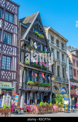 Old Market Square, Rouen, Normandy, France Stock Photo