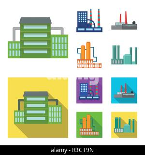 Industry, production.Factory set collection icons in cartoon,flat style vector symbol stock illustration . Stock Vector