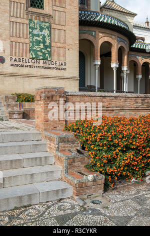 Museum of Arts and Popular Customs of Seville, María Luisa Park, Seville, Andalucia, Spain Stock Photo