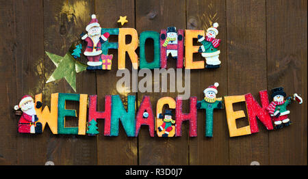 Merry Christmas in german letters Stock Photo